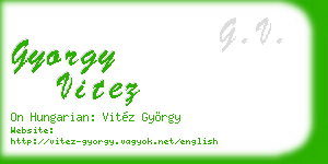 gyorgy vitez business card