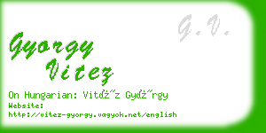 gyorgy vitez business card